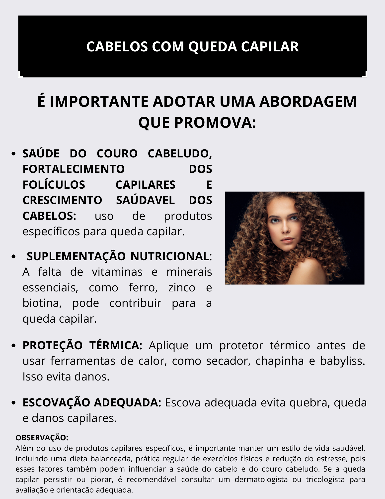 Capa Dor Cabelos com queda